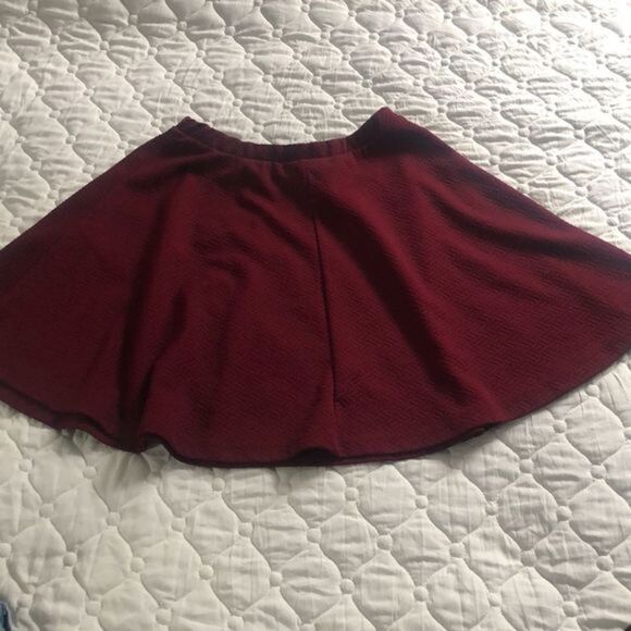 90’s Y2K Mini skater skirt maroon burgundy M - Picture 1 of 6